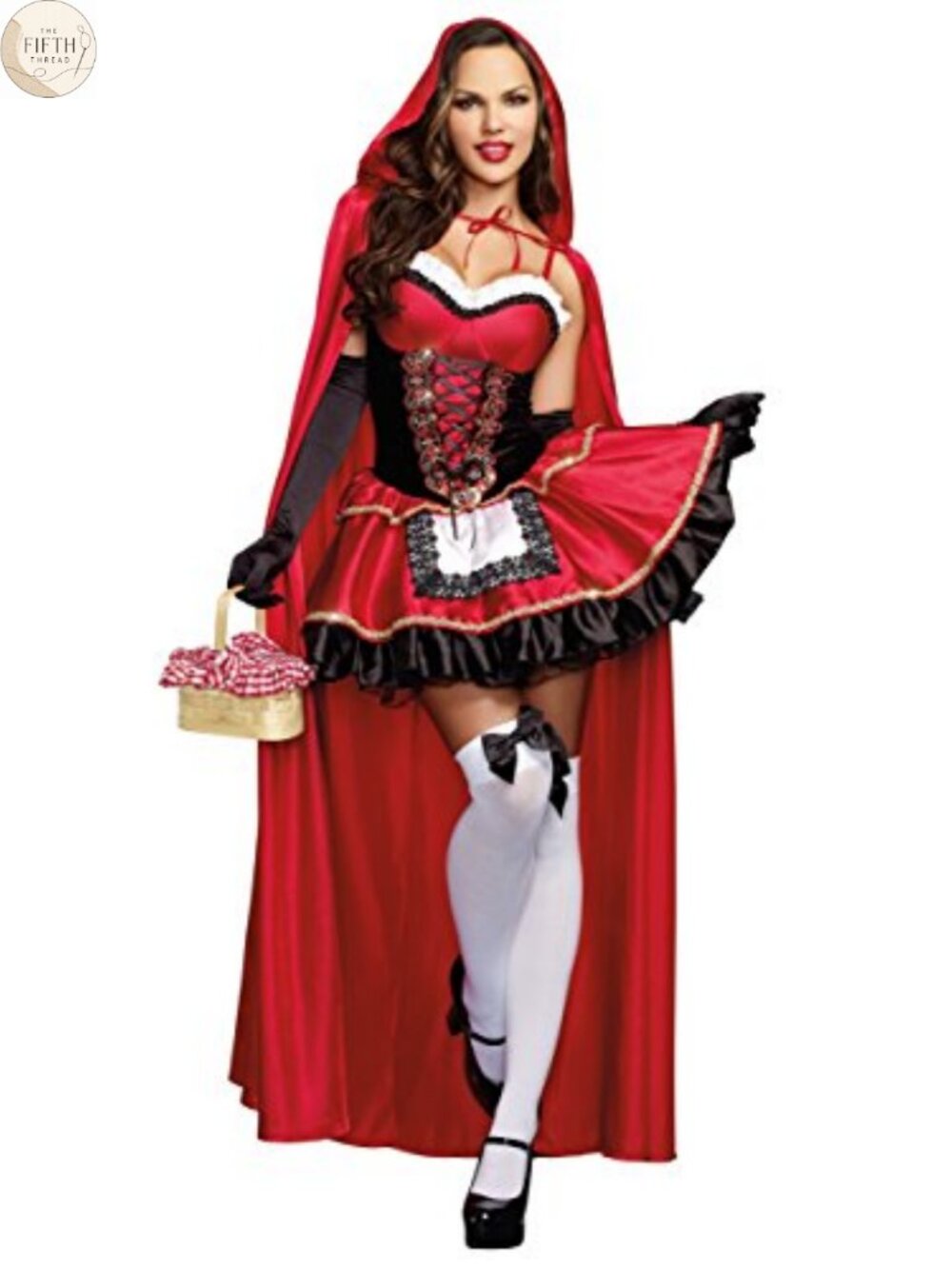 Dreamgirl Red Riding Hood Costume Adult Halloween Dress Cape Skirt